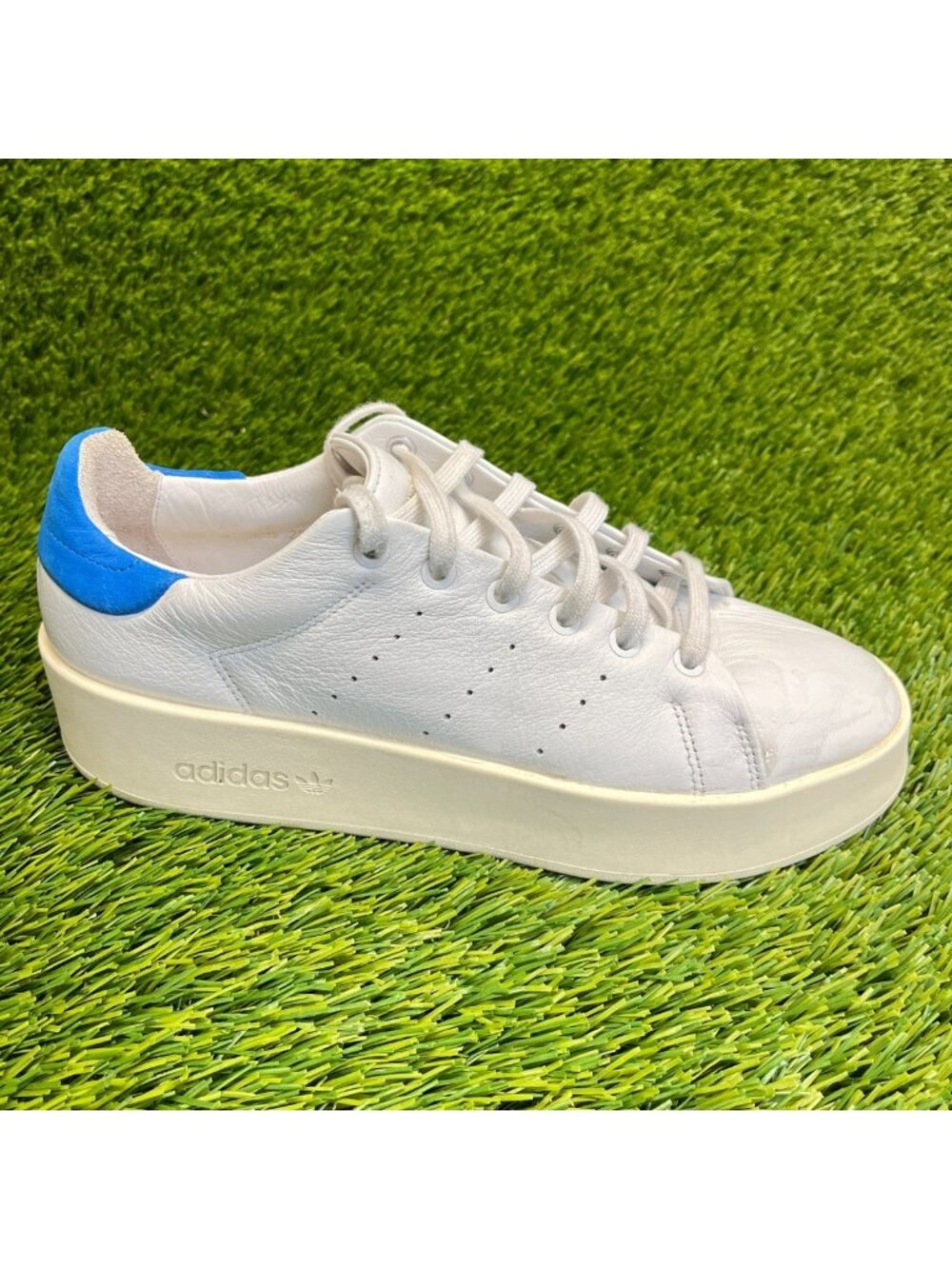 Adidas Stan Smith Recon Boys‎ Size 4.5Y White Athletic Leather Shoes Sneakers